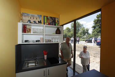 Studentendorf Plänterwald, erster Wohncontainer, Berlin
