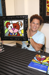 Romero Britto in der Galeria Mensing, Hamburg