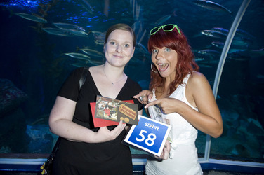 Lisa Wohlgemuth bei der Sea Life Aktion 'Unter Wasser unterm Hammer', Berlin