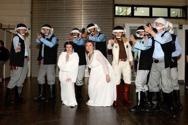 Star Wars Fans - Prinzessin Leia mit Rebellen Allianz Soldaten