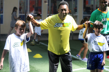 Pele bei Subway, New York