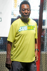 Pele bei Subway, New York