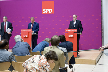 Pressestatement von Peer Steinbrueck und dem ver.di-Vorsitzenden Frank Bsirske, Berlin