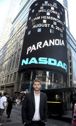 Liam Hemsworth läutet die NASDAQ Closing Bell, New York