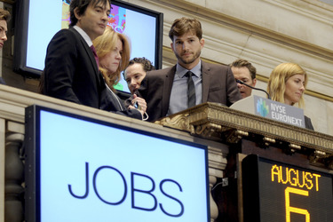 Ashton Kutcher Läutet die Eröffnungsglocke des NYSE, New York