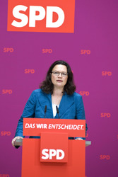 Pressekonferenz mit Andrea Nahles, Berlin
Pressekonferenz mit Andrea Nahles, Berlin