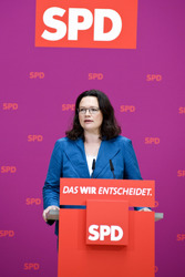 Pressekonferenz mit Andrea Nahles, Berlin
Pressekonferenz mit Andrea Nahles, Berlin