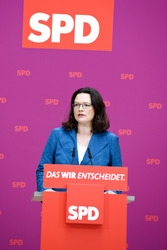 Pressekonferenz mit Andrea Nahles, Berlin
Pressekonferenz mit Andrea Nahles, Berlin