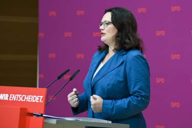 Pressekonferenz mit Andrea Nahles, Berlin
Pressekonferenz mit Andrea Nahles, Berlin