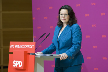 Pressekonferenz mit Andrea Nahles, Berlin
Pressekonferenz mit Andrea Nahles, Berlin