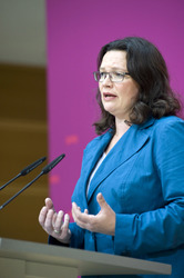 Pressekonferenz mit Andrea Nahles, Berlin
Pressekonferenz mit Andrea Nahles, Berlin