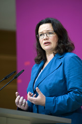 Pressekonferenz mit Andrea Nahles, Berlin
Pressekonferenz mit Andrea Nahles, Berlin