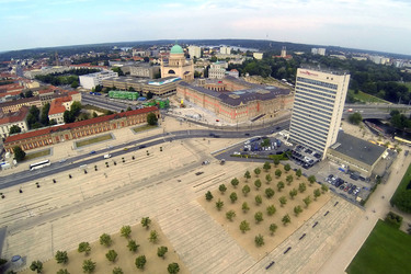 Luftaufnahmen vom Stadtschloss und der Nikolaikirche, Potsdam