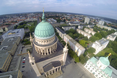 Luftaufnahmen vom Stadtschloss und der Nikolaikirche, Potsdam