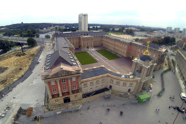 Luftaufnahmen vom Stadtschloss und der Nikolaikirche, Potsdam