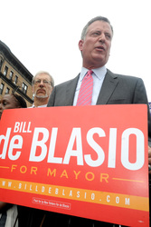 Wahlkampf für Bill De Blasio, New York
