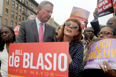 Wahlkampf für Bill De Blasio, New York