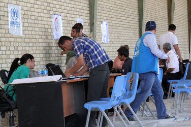 Syrische Bürgerkriegsflüchtlinge in Arbat, Irak