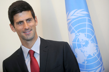 Novak Djokovic im UN-Hauptquartier, New York