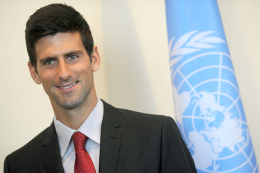 Novak Djokovic im UN-Hauptquartier, New York