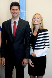 Novak Djokovic im UN-Hauptquartier, New York