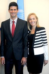 Novak Djokovic im UN-Hauptquartier, New York