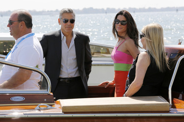 Auf dem Weg zum 'Gravity' Photocall, Biennale 2013