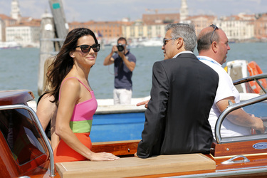 Auf dem Weg zum 'Gravity' Photocall, Biennale 2013