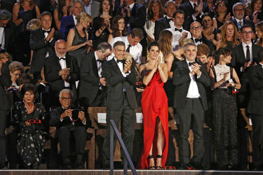 George Clooney, Sandra Bullock, Alfonso Cuarón