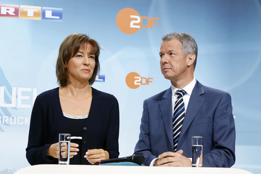 Pressekonferenz zum TV-Duell, Berlin