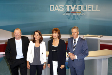 Vorbesichtigung des TV-Duell-Studios, Berlin