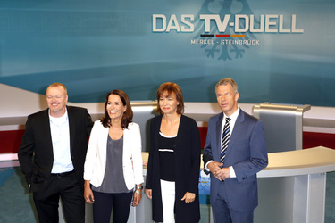 Vorbesichtigung des TV-Duell-Studios, Berlin