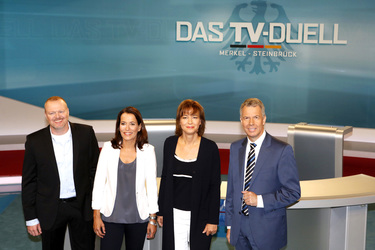 Vorbesichtigung des TV-Duell-Studios, Berlin