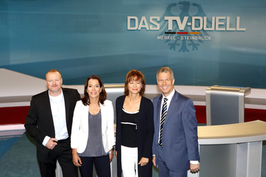 Vorbesichtigung des TV-Duell-Studios, Berlin