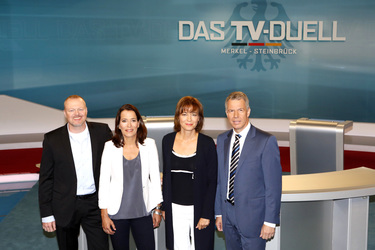Vorbesichtigung des TV-Duell-Studios, Berlin