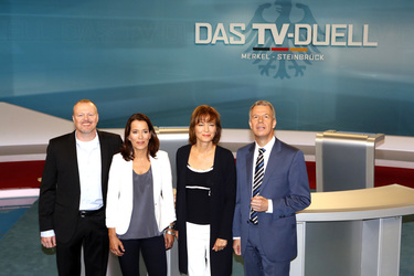 Vorbesichtigung des TV-Duell-Studios, Berlin