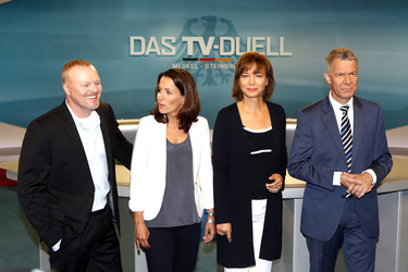 Vorbesichtigung des TV-Duell-Studios, Berlin