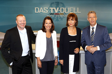 Vorbesichtigung des TV-Duell-Studios, Berlin