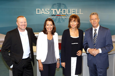 Vorbesichtigung des TV-Duell-Studios, Berlin