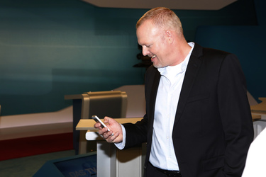 Vorbesichtigung des TV-Duell-Studios, Berlin