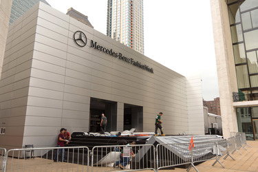 Vorbereitungen zur Fashion Week New York