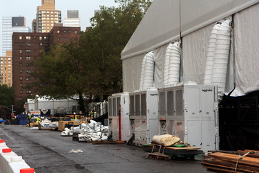 Vorbereitungen zur Fashion Week New York