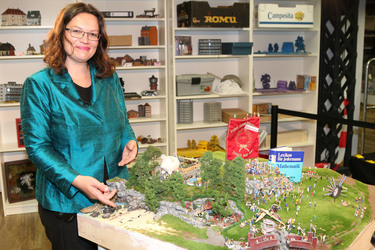 Andrea Nahles im Miniatur Wunderland, Berlin