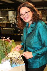 Andrea Nahles im Miniatur Wunderland, Berlin
