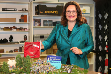 Andrea Nahles im Miniatur Wunderland, Berlin