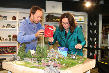 Andrea Nahles im Miniatur Wunderland, Berlin
