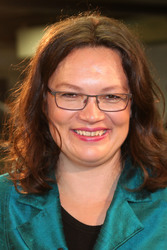 Andrea Nahles im Miniatur Wunderland, Berlin