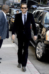 Jake Gyllenhaal Visits 'Late Show with David Letterman', New York