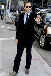 Jake Gyllenhaal Visits 'Late Show with David Letterman', New York