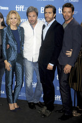 Maria Bello, Denis Villeneuve, Jake Gyllenhaal, Hugh Jackman